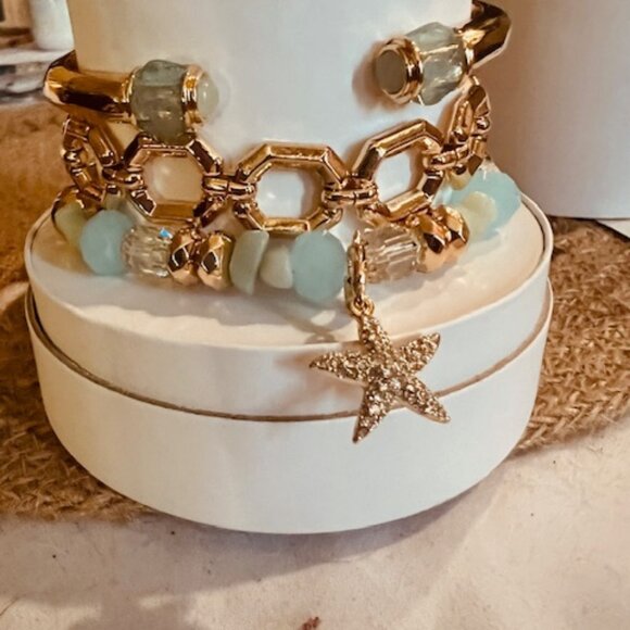 STARFISH SPARKLE BRACELET STACK ST69911 - Picture 1 of 2